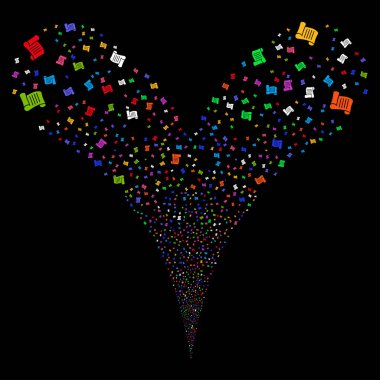 Komut dosyası Roll çift havai fişek akışı