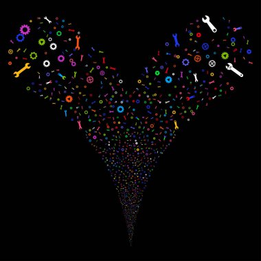 Kurulum araçları çift havai fişek akışı