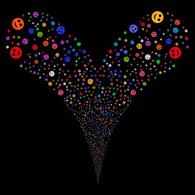 Gülümseme çift havai fişek akışı