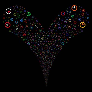 Zaman çift havai fişek akışı