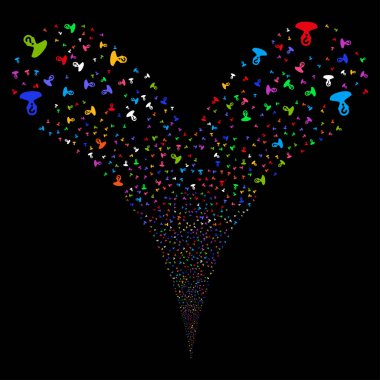 Bilinmeyen kişi çift havai fişek akışı