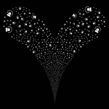 Alarm çift havai fişek akışı