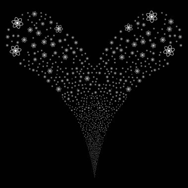 Atom çift havai fişek akışı