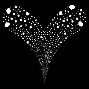 Balon çift havai fişek akışı