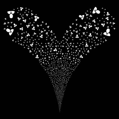 Patron çift havai fişek akışı