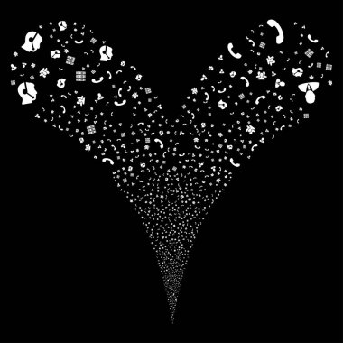 Çağrı Merkezi simge çift havai fişek akışı