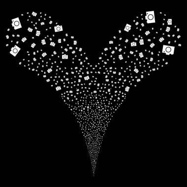 Kamera çift havai fişek akışı