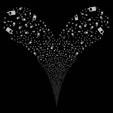 Cep telefonu çift havai fişek akışı