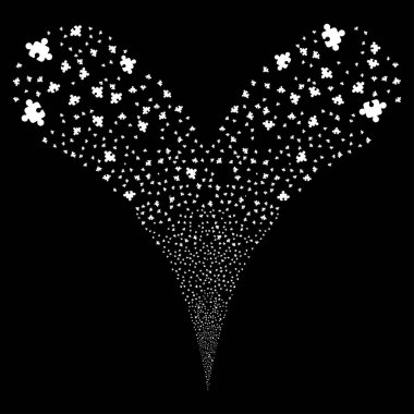 Bileşeni çift havai fişek akışı