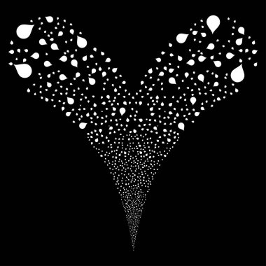 Açılan çift havai fişek akışı