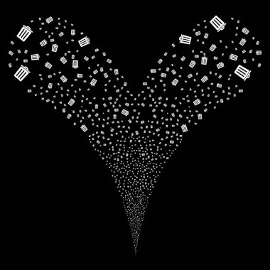 Çöp Kovası çift havai fişek akışı