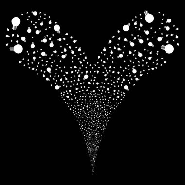 Elektrikli ampul çift havai fişek akışı