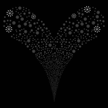 Genişlik çift havai fişek akışı