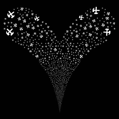 Çekiç çift havai fişek akışı