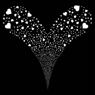 Kalp çift havai fişek akışı