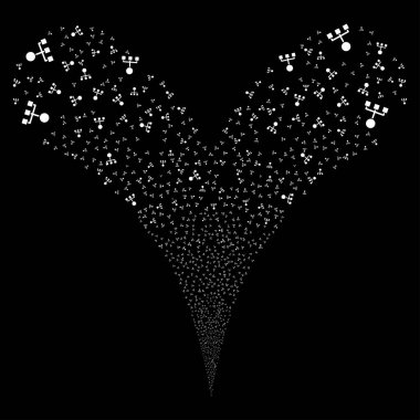 Hiyerarşi çift havai fişek akışı