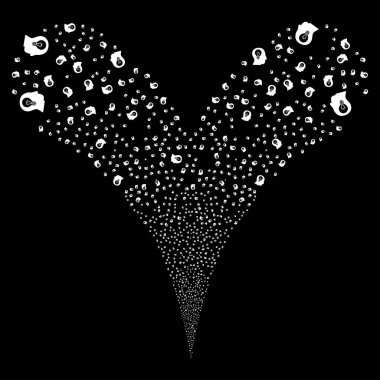 Akıl ampul çift havai fişek akışı