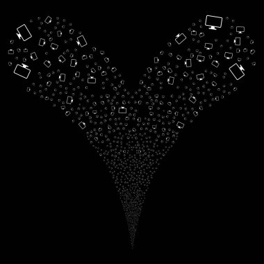 Monitör çift havai fişek akışı