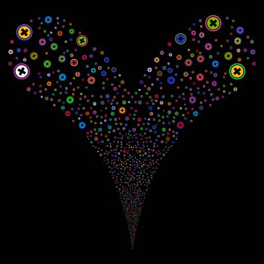 Eczane çift havai fişek akışı