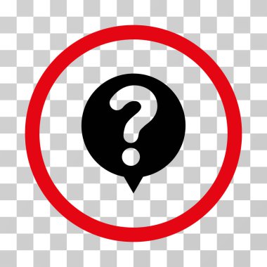 Durum sorgu yuvarlak vektör simgesi