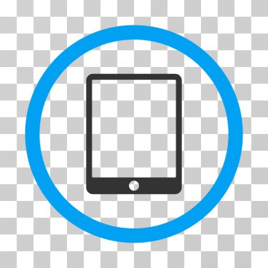 Mobil Tablet yuvarlak vektör simgesi