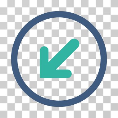 Yuvarlak vektör simgesi sol ok