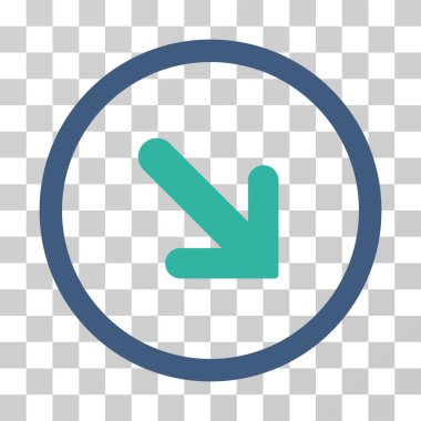 Şu yuvarlak vektör simgesi aşağı ok