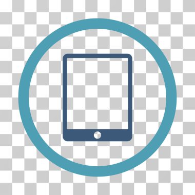 Mobil Tablet yuvarlak vektör simgesi