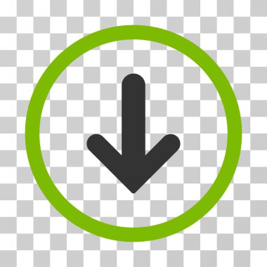 Yuvarlak vektör simgesi aşağı ok