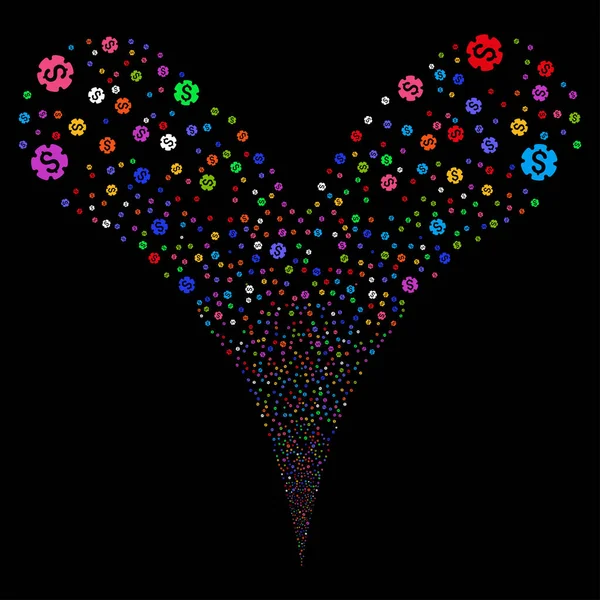 Mali Ayarlar Dişli Çift havai fişek akışı