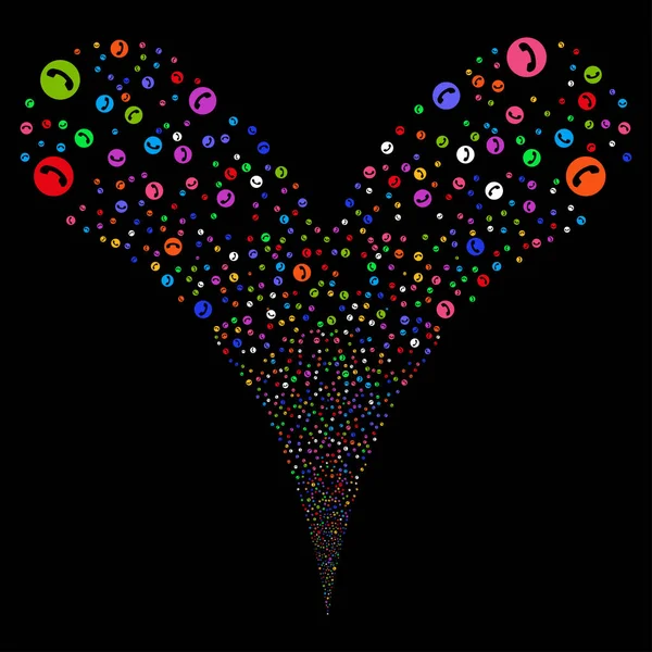 Telefon numarasını çift havai fişek akışı