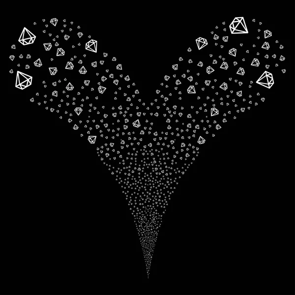 Diamond çift havai fişek akışı