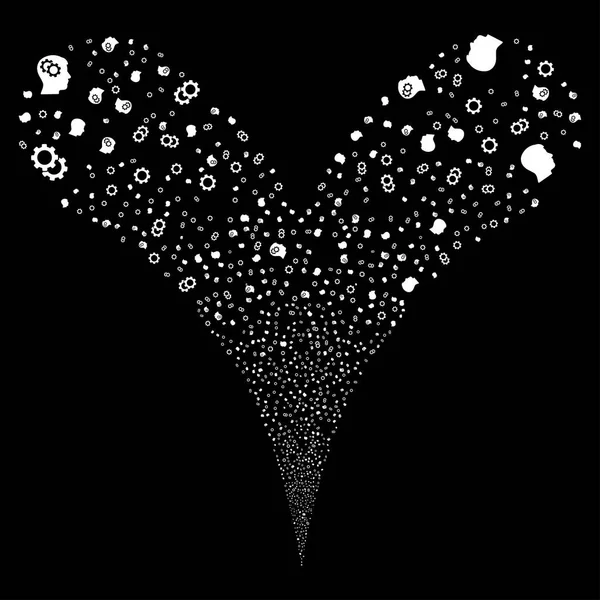 Akıl Gears çift havai fişek akışı