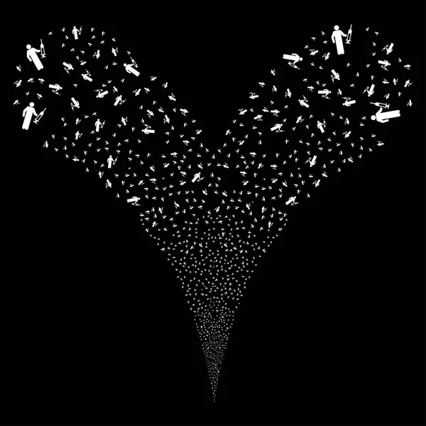 Medic çift havai fişek akışı