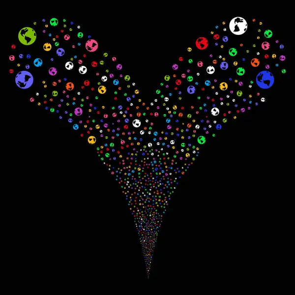 Dünya'ya çift havai fişek akışı