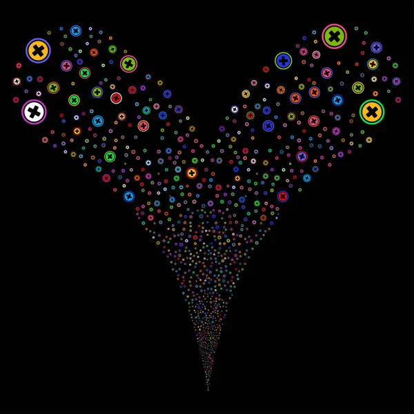 Eczane çift havai fişek akışı