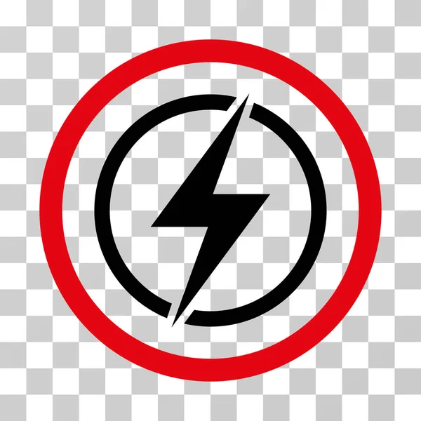 Elektromos veszély lekerekített Vector Icon — Stock Vector