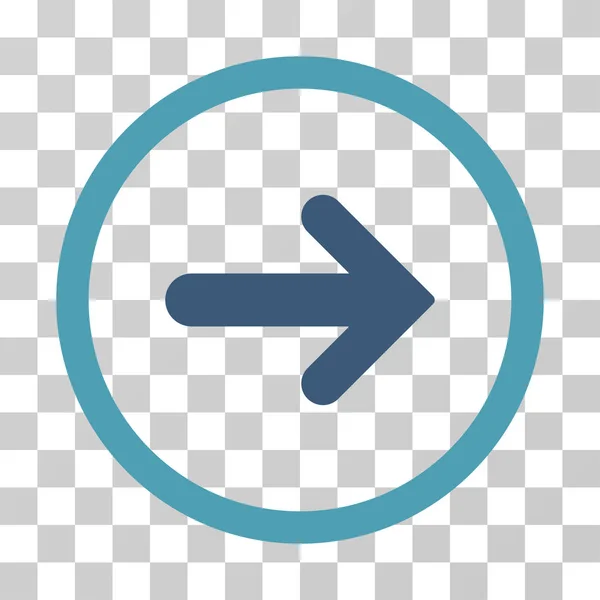 Flecha derecha redondeada Vector icono — Vector de stock