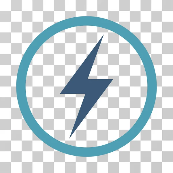 Electricity Symbol Rounded Vector Icon — Stock Vector