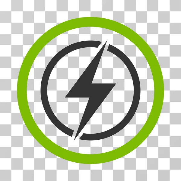 Electrical Hazard Rounded Vector Icon — Stock Vector