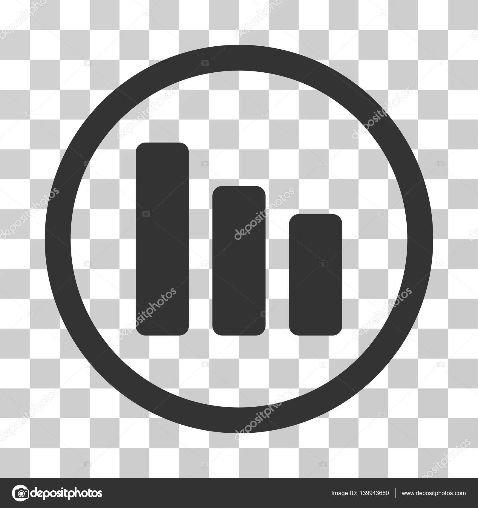 Bar Chart Decrease Rounded Vector Icon