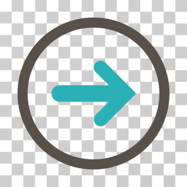 Vektör simge ok sağ yuvarlak