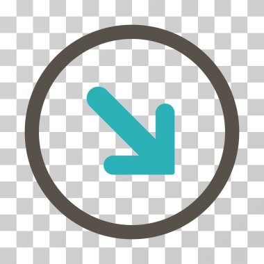 Şu yuvarlak vektör simgesi aşağı ok