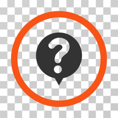 Durum sorgu yuvarlak vektör simgesi