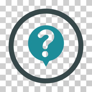 Durum sorgu yuvarlak vektör simgesi