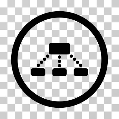 Hiyerarşi yuvarlak vektör simgesi