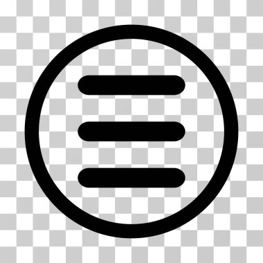 Menü yuvarlak vektör simgesi