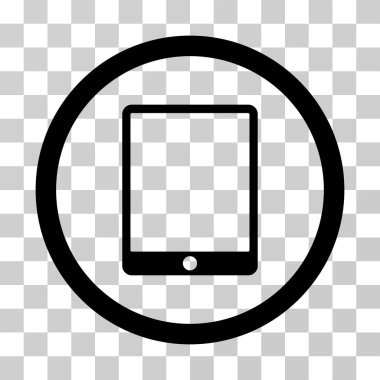 Mobil Tablet yuvarlak vektör simgesi
