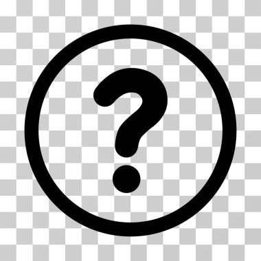 Soru yuvarlak vektör simgesi