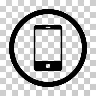 Smartphone yuvarlak vektör simgesi